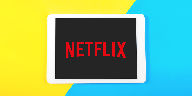 Logotipo de Netflix en un iPad